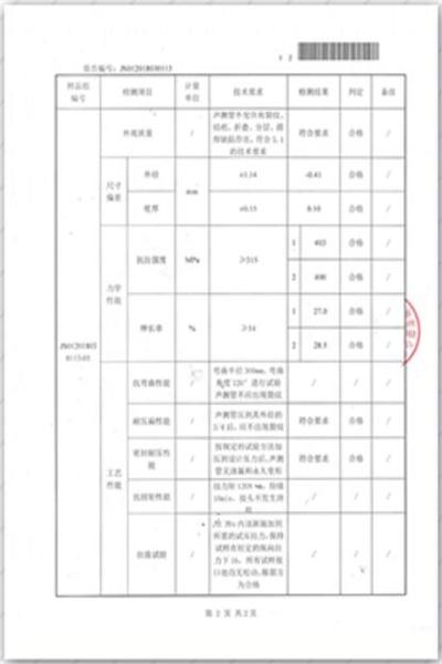 济源出厂检测报告
